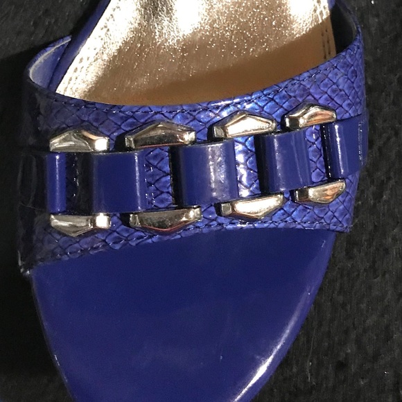 Royal Blue Open dressy heels - Picture 2 of 2